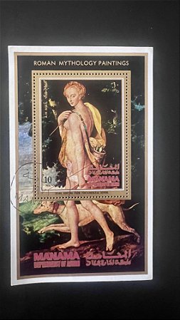 Bloco de Selo Estrangeiro - Manama - Aijman - ref.985