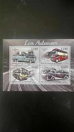 Bloco de Selo Estrangeiro - Republique du Burundi - Les Autocars - Mint - ref.994