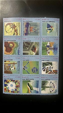 Serie de Selos do Brasil - Copa do Mundo da Fifa - Brasil 2014 - Cidades-Sede - Mint- ref.999