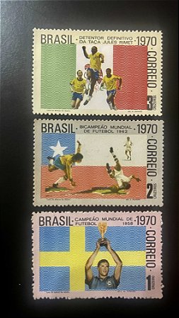 Série de Selos do Brasil - Campeão Mundial de Futebol - 1970 - Mint - ref.1009