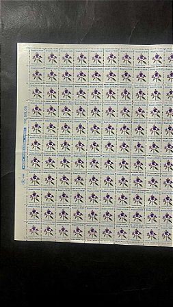 Folha Completa de 110 Selos Regulares do Brasil - NCR$.0,10 - Flores - Mint - ref.1057