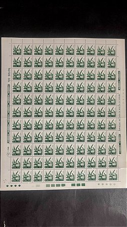 Folha Completa de 110 Selos Regulares do Brasil - CR$.150,00 - Eucalipto - ref.1063 - folha irá dobrada