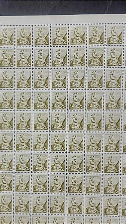 Folha Completa de 110 Selos Regulares do Brasil - CR$.0,50 - Gaucho - Mint - ref.1080 - folha irá dobrada