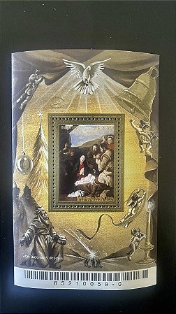 Bloco de Selos Comemorativos do Brasil - Natal - Adoração dos Pastores - 2005 - Mint - ref.978