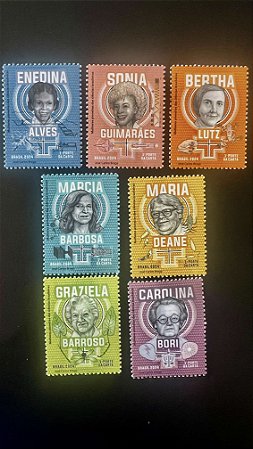 07 Selos do Brasil - Mulheres Pioneiras - 2024 - Mint - ref.2010