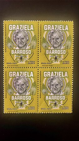 Quadra de Selos do Brasil - Mulheres Pioneiras - Graziela Barbosa - 2024 - Mint - ref. 2011