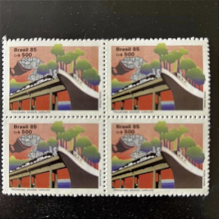 Quadra de Selos do Brasil - Programa Grande Carajas - 1985 - Mint - ref.2033