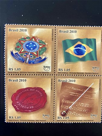 Série de Selos do Brasil - UPAEP 2010 - Simbolos Nacionais - Mint - ref.2033
