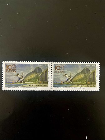 02 Selos do Brasil - 100 Anos da Escola de Educação Fisica - 2022 - Mint - ref.2034