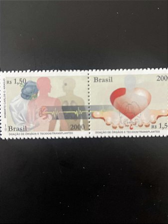 Série de Selos do Brasil - Doação de Orgãos e Tecidos - 2000 - Mint - ref.2040