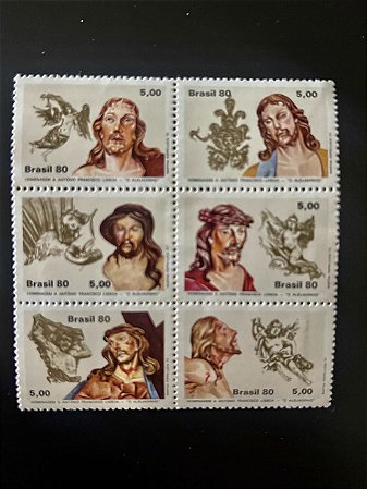 Série de Selos do Brasil - Homenagem a Aleijadinho - 1980 - Mint - ref.2043