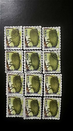 12 Selos Regulares - Graviola - 2000 - Circulados   - ref.2049