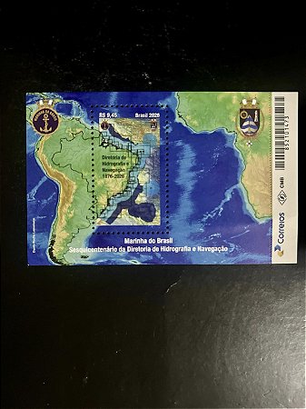 Bloco de Selos Comemorativos do Brasil - Marinha do Brasil - 2026 - Mint - ref.2091