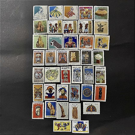 40 Selos Comemorativos do Brasil - Temáticos - Folclore , Artefatos antigos - Mint - ref.2116
