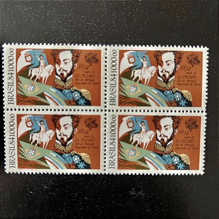 Quadra de Selos Comemorativos do Brasil - Sesquicentenário da Morte de D.Pedro I - 1984 - Mint - ref.2119
