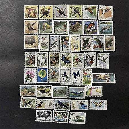 47 Selos Comemorativos do Brasil - Temáticos - Fauna - Mint - ref.2120