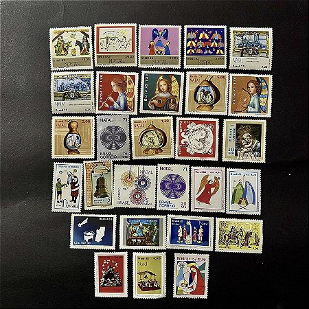 28 Selos Comemorativos do Brasil - Temáticos - Natal - Mint - ref.2126