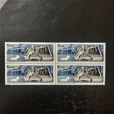 Quadra de Selos Comemorativos do Brasil - Predios e Monumentos Historicos Nacionais- 2002 - Mint - ref.2129