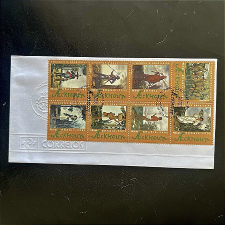Envelope Comemorativo com Carimbo e Selo - Etnografia Brasileira - 2002 - EPD195 - ref.2159