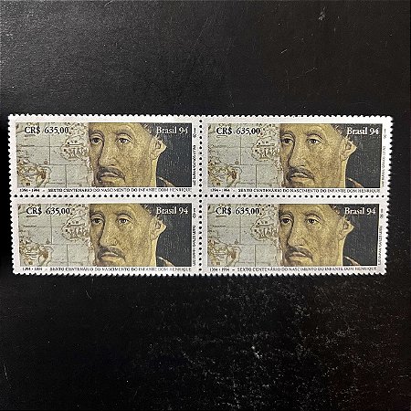 Quadra de Selos Comemorativos do Brasil - 6o.Centenario de Dom Henrique - 1994 - Mint - ref.2171