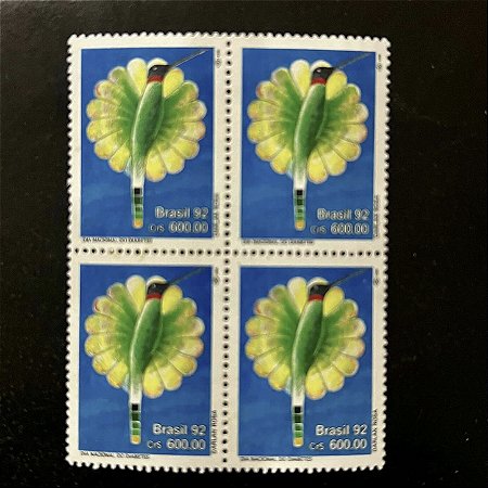Quadra de Selos Comemorativos do Brasil - Dia Nacional dos Diabetes - 1992 - Mint - ref.2194