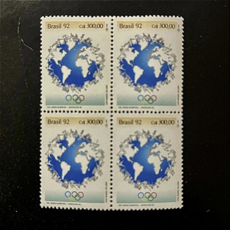 Quadra de Selos Comemorativos do Brasil - XXV Jogos Olimpicos - Barcelona 92 - 1992 - Mint - ref.2195
