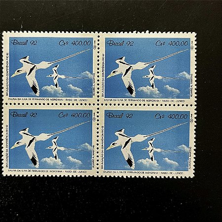 Quadra de Selos Comemorativos do Brasil -Fauna da Ilha de Fernando de Noronha - 1992 - Mint - ref.2201