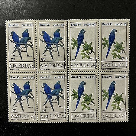 02 Quadras de Selos Comemorativos do Brasil - Natal 93- 1993 - Mint - ref.2217