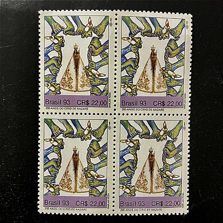 Quadras de Selos Comemorativos do Brasil - 200 Anos do Cirio de Nazaré - 1993 - Mint - ref.2219
