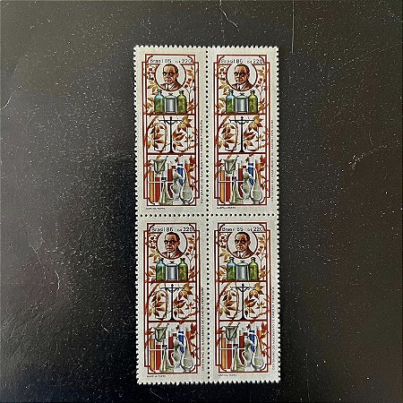Quadra de Selos Comemorativos do Brasil - Centenário do Nascimento de Candido Fontoura - Mint - ref.2247