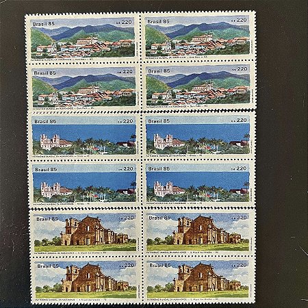 03 Quadras de Selos Comemorativos do Brasil - Patrimonio Mundial da Humanidade - Mint - ref.2249