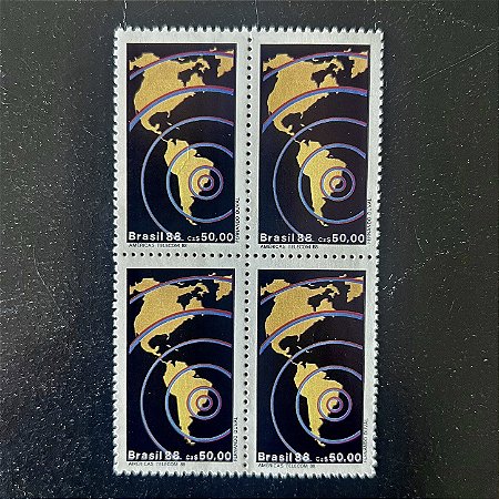 Quadra de Selos Comemorativos do Brasil - Americas Telecom 88 - 1988- Mint - ref.2309