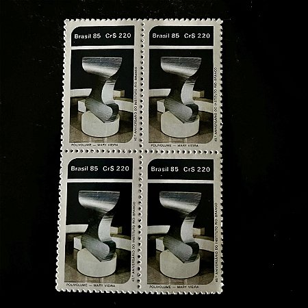 Quadra de Selos Comemorativos do Brasil - 40.a Aniversário do Instituto Rio Branco - 1985 - Mint - ref.2381