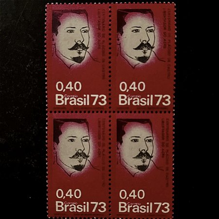 Quadra de Selos Comemorativos do Brasil - Centenário do Nascimento de Placido de Castro - 1973 - Novo - ref.2381