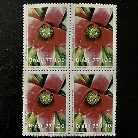 Quadra de Selos Comemorativos do Brasil - Defesa do Meio Ambiente - Proteção a Flora - 1977 - Mint - ref.2443