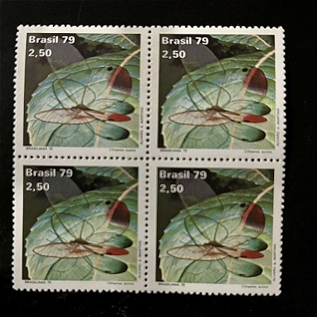 Quadra de Selos Comemorativos do Brasil -Dia do Selo - Brasiliana 79 - 1979 - Mint - ref.2486