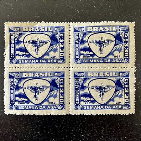 Quadra de Selos Comemorativos do Brasil - 25a.Semana da Asa - 1959 - Novo - ref.2559