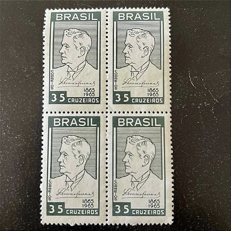 Quadra de Selos Comemorativos do Brasil - Centenário do Nascimento de Leoncio Correia - 1965 - Novo - ref.2600