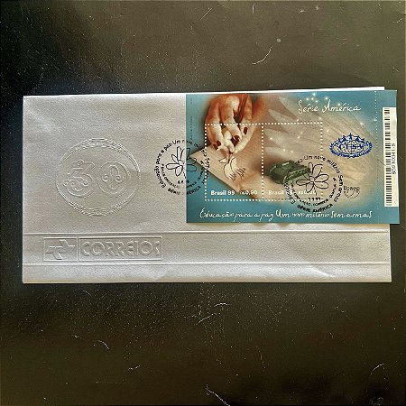 Envelope Comemorativo com Carimbo e Selo - Educação para a Paz - 1999 - EPD075 - ref.2687