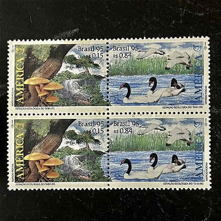 Quadra de Selos Comemorativos do Brasil - UPAEP 95 - Estação Ecológica do Taim-RS- - 1995 - Mint - ref.2722