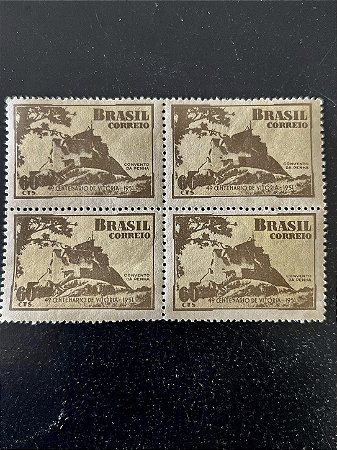 Quadra de Selos Comemorativos do Brasil - 4o. Centenário da Cidade de Vitória - ES - 1951 - Novos - ref.2772