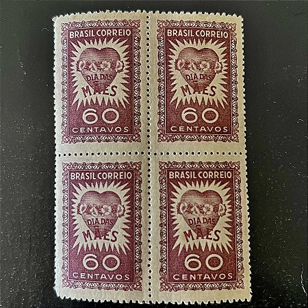 Quadra de Selos Comemorativos do Brasil - Dia das Mães - 1951 - Novos - ref.2793