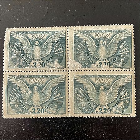 Quadra de Selos Comemorativos do Brasil - Conferencia Interamericana para Manutenção da Paz e Segurança - 1947 - Novos - ref.2814