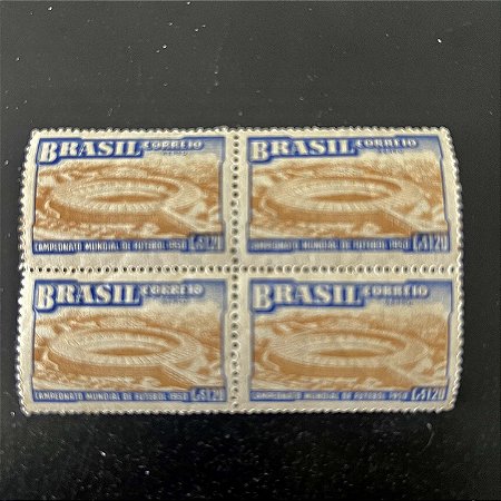Quadra de Selos Comemorativos do Brasil - 4o.Campeonato Mundial de Futebol no Brasil - 1950 - Novos - ref.2816