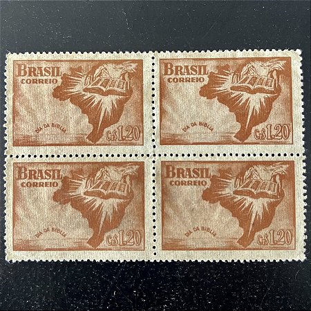 Quadra de Selos Comemorativos do Brasil - Dia da Biblia - 1951 - Novos - ref.2817