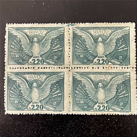 Quadra de Selos Comemorativos do Brasil - Conferencia Interamericana para Manutenção da Paz e Segurança - 1947 - Novos - ref.2829