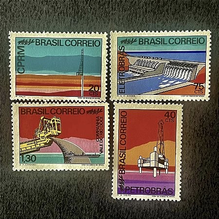 Série de Selos do Brasil - Promoção do Recursos Minerais no País - 1972 - Mint - ref.2973