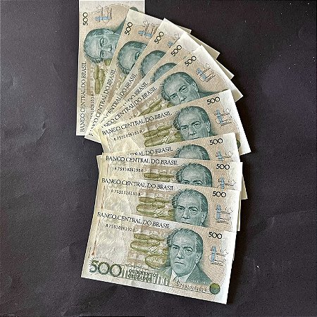 10 Cédulas do Brasil - 500 Cruzados - Villa Lobos - FE - ref.2980