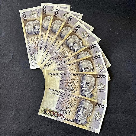 10 Cédulas do Brasil - 1000 Cruzados - Machado de Assis - Mbc+ - ref.2981