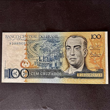 Cédula do Brasil - 100 Cruzados - Juscelino Kubitschek - FE - ref.2988